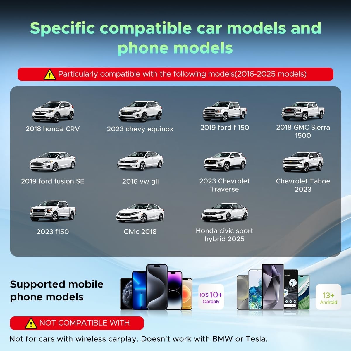 3-in-1 Wireless Carplay Adapter AI Box | Android Auto | Netflix YouTube Tiktok