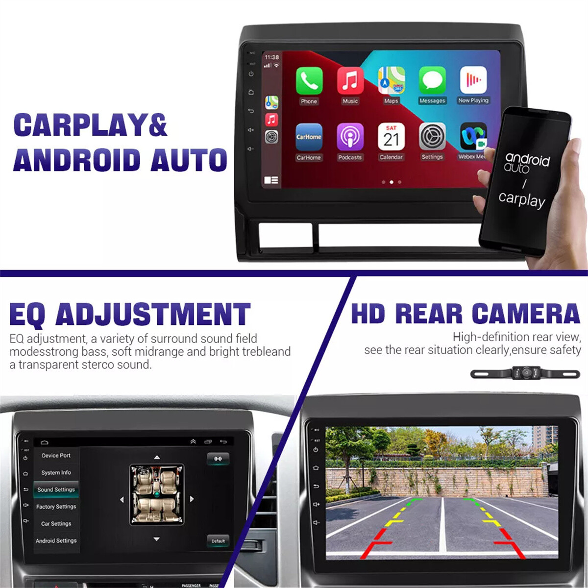 JBL For TOYOTA TACOMA 2005-2013 9″inch CarPlay Android Car Stereo Radio WiFi GPS