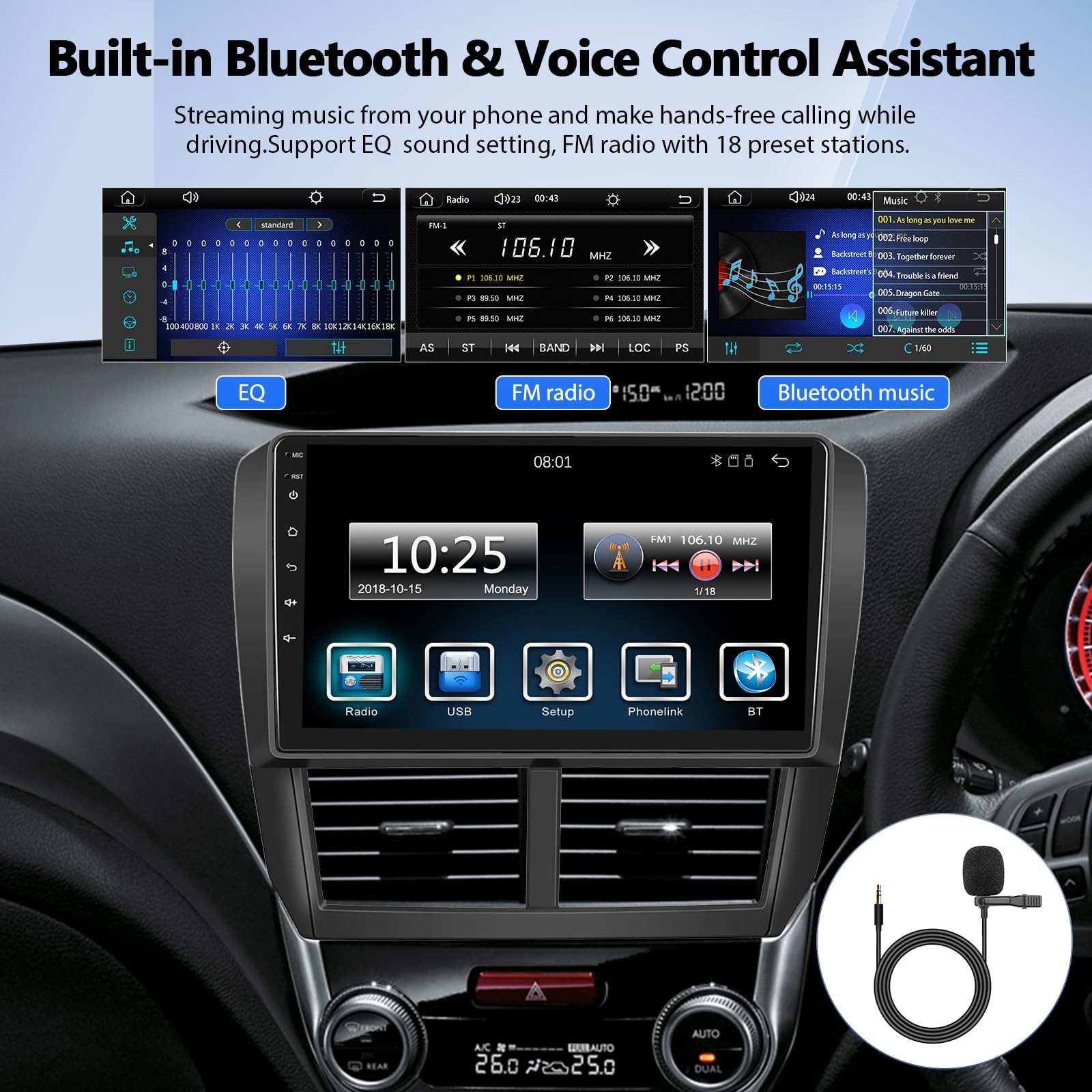 Unitopsci Car Radio For Subaru Forester 2008-2012 Car Stereo Carplay Android