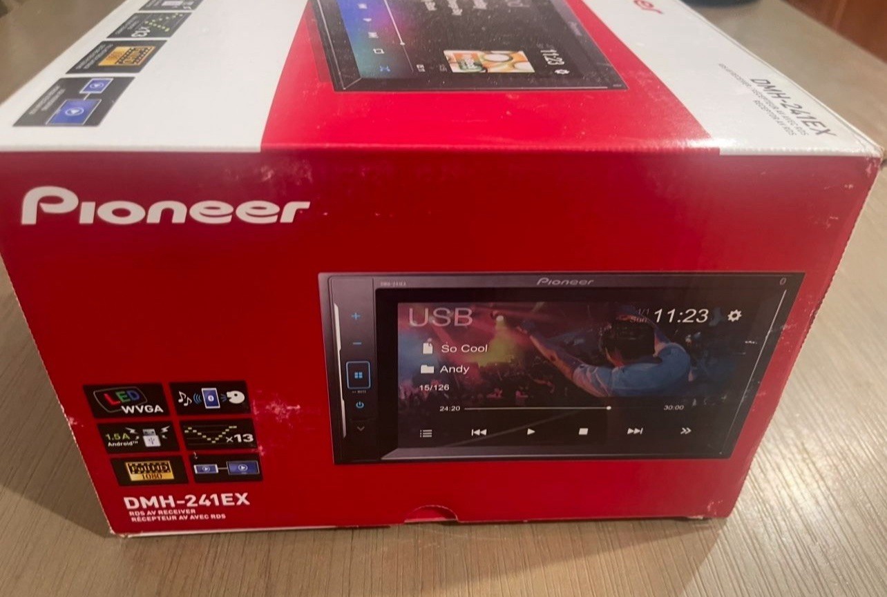 NEW Pioneer DMH-241EX 6.2″ Touchscreen Digital Media Receiver w/ Bluetooth