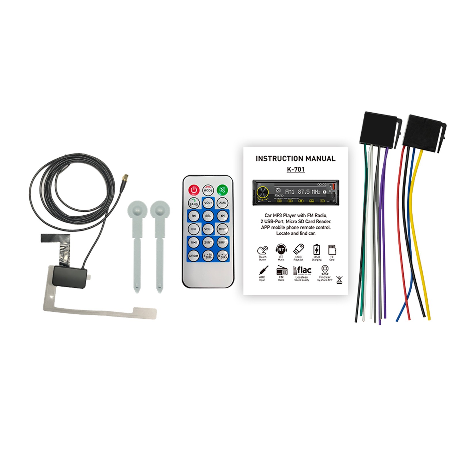 2.5D Touch Screen 1DIN Car MP3 Player Car Radio Bluetooth Positioning Car Search