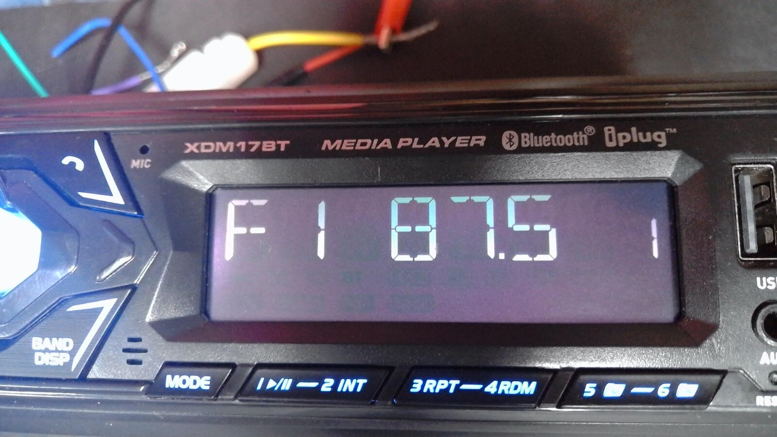 Dual XDM17BT radio stereo Media receiver USB AUX tested shallow mount
