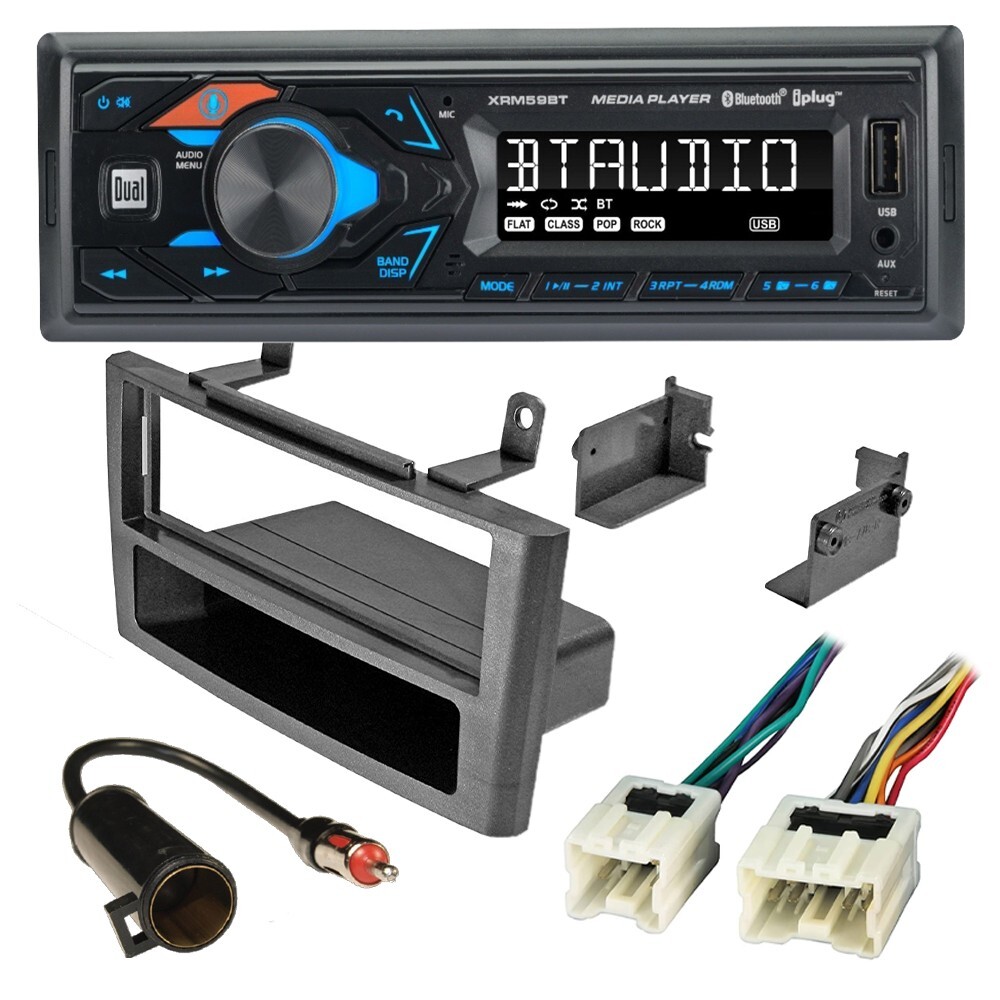 DUAL XRM59B MP3 AM/FM Car Stereo + Dash Install Kit for 2000-2003 Nissan Maxima