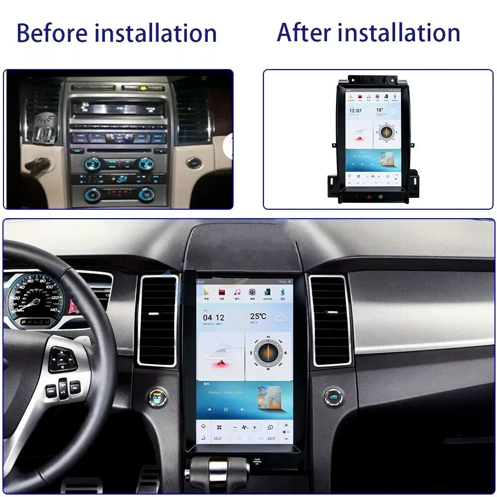 13.6″For 2010-2018 Ford Taurus Car Stereo Radio Carplay GPS Navi Large Screen
