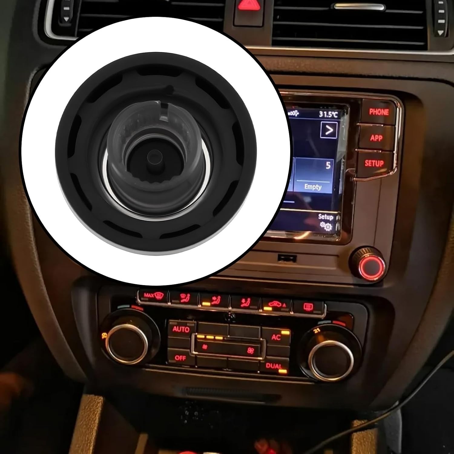 Durable Black Car Radio Knob for VW Vehicles – Seamless Installation & Comfort