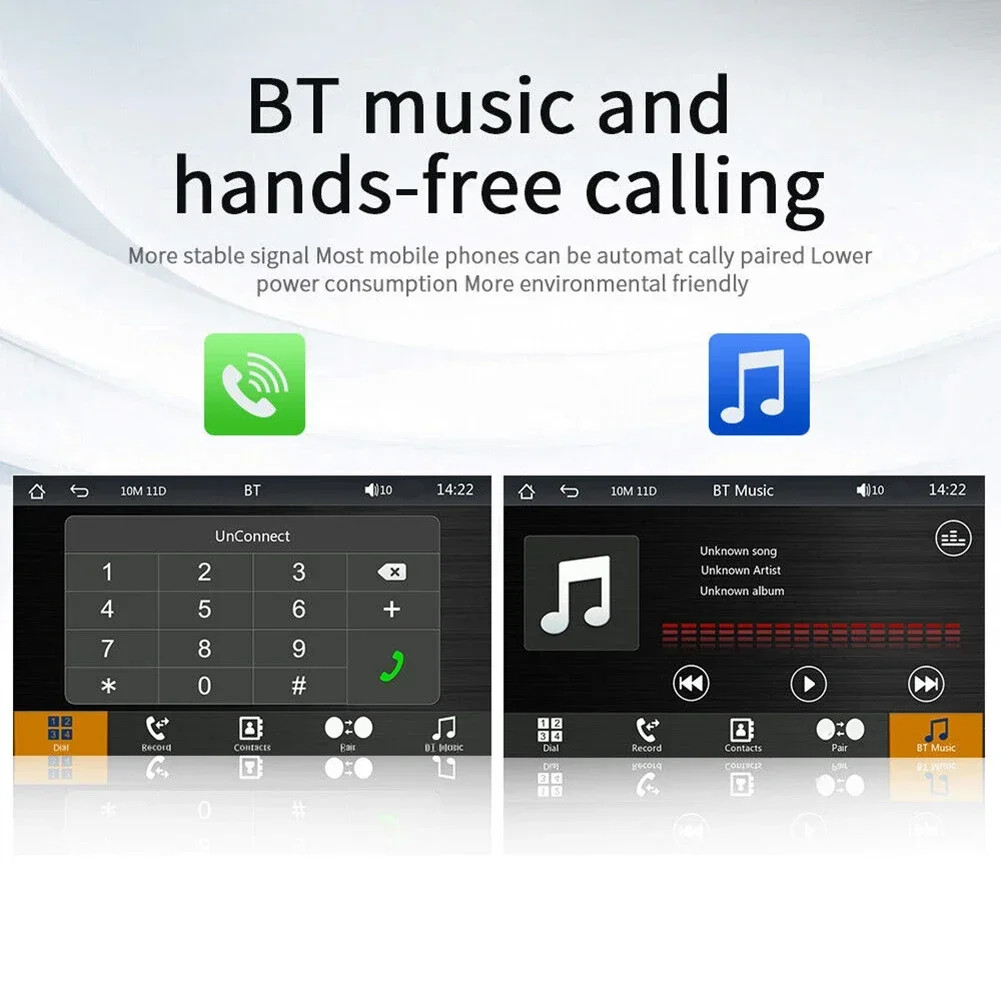 7inch Portable Car Stereo Wireless Apple Carplay Auto Touch Screen BT Radio+CAM