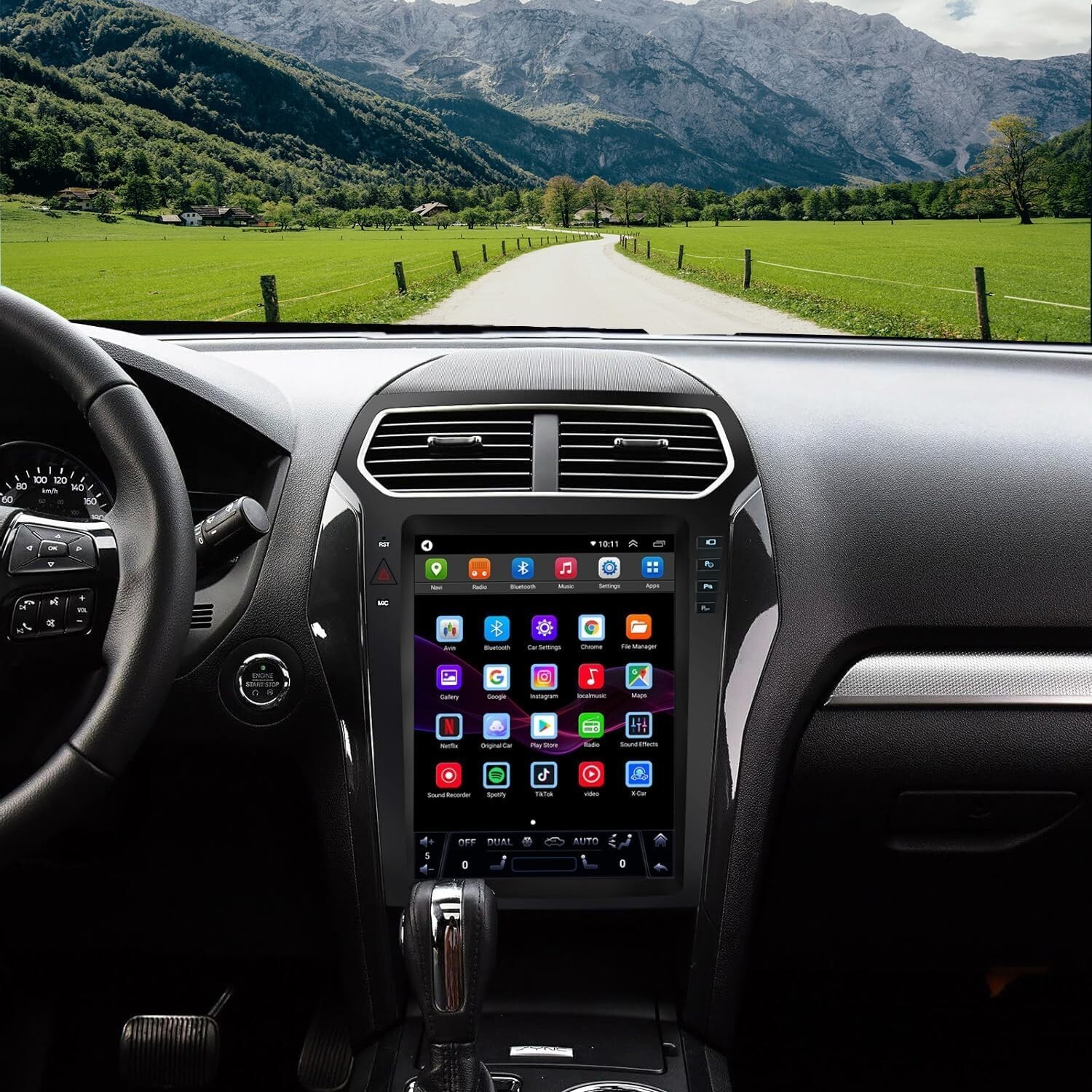 12.1″ Tesla Style Car Radio GPS Navigation CarPlay For Ford Explorer 2011-2019
