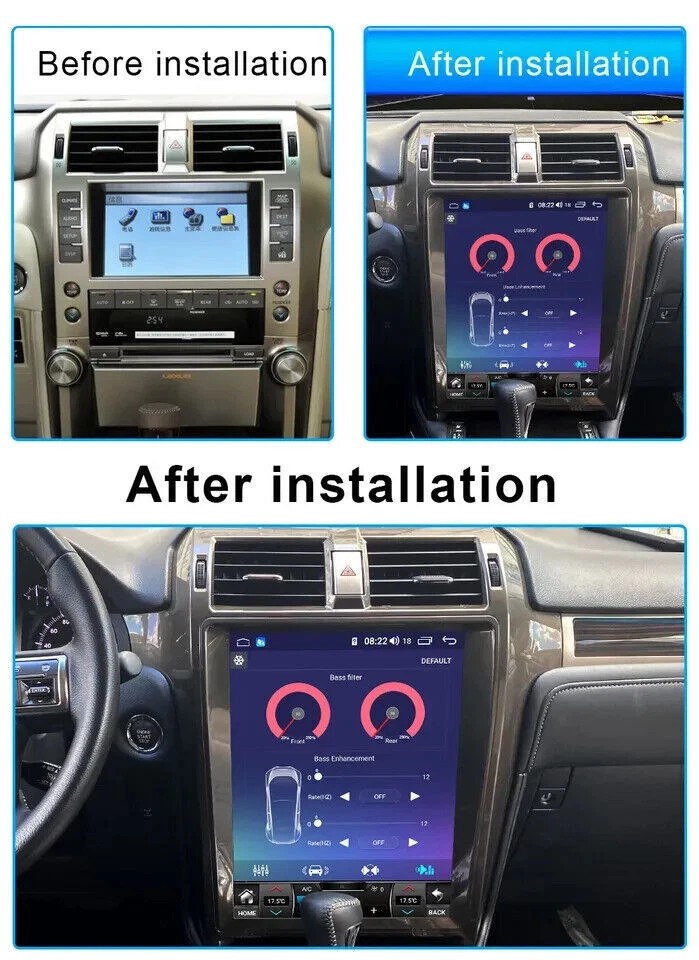 15″ Vertical Screen Tesla Style For Lexus Gx Gx400 Gx460 2010-19 Car Radio Stere