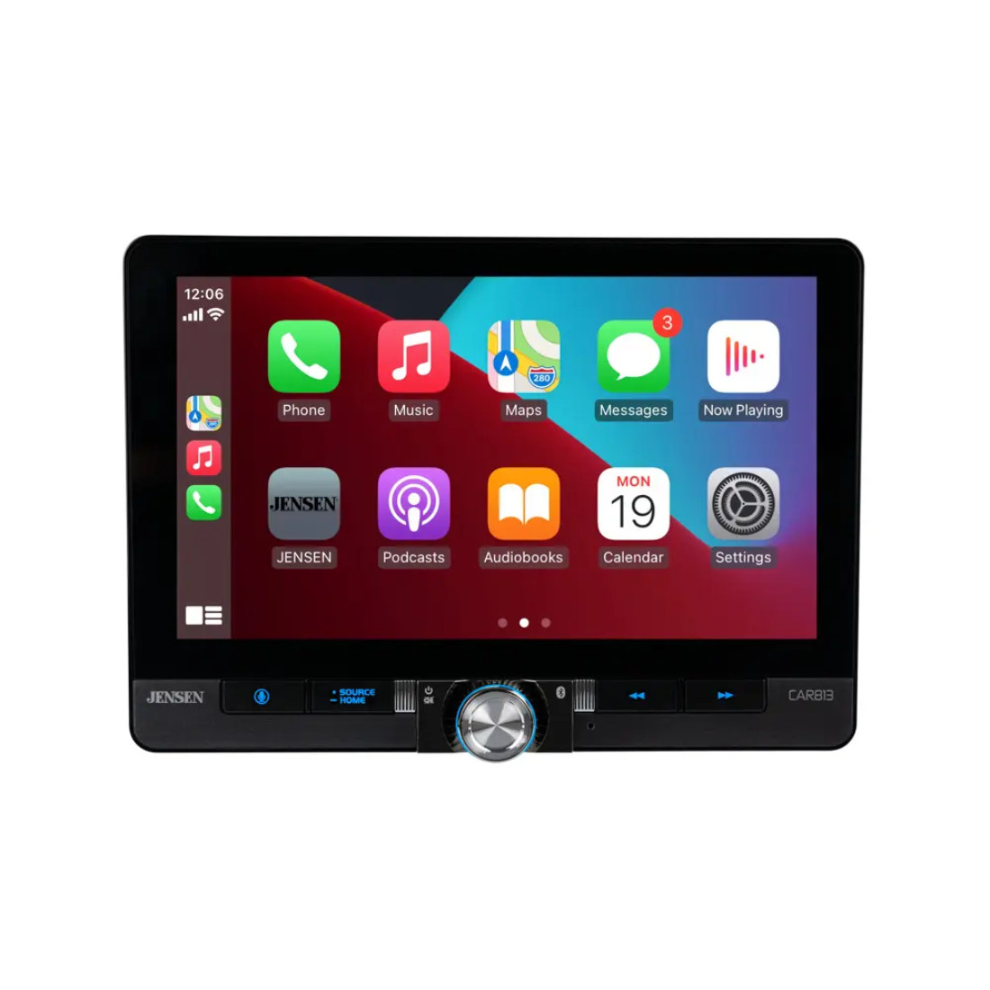 Jensen CAR813 Single-DIN Bluetooth Digital Multimedia Receiver w/ 8″ Touchscreen