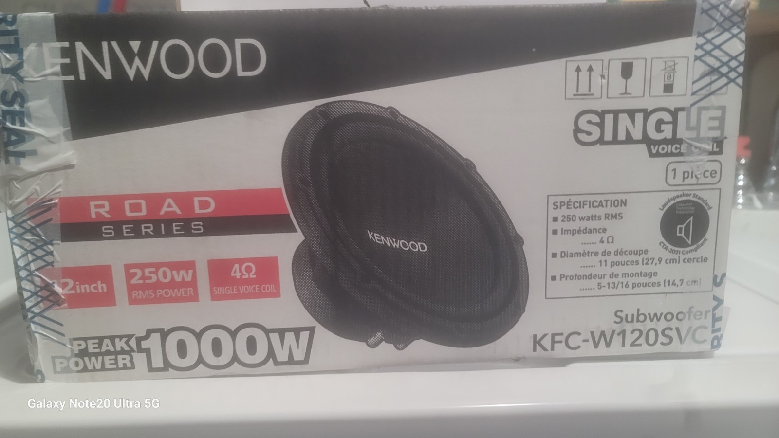Kenwood Bundle DMX129BT 6.8 LCD Touchscreen Ml Car Stereo +subwoofer Kfc-w120svc