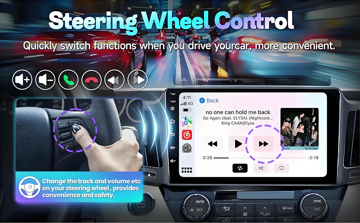 64G for Toyota Camry 2015-2017 Android Auto Car Stereo GPS Carplay Radio Camera