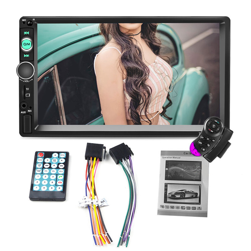 2 Din 7″ HD Touch Screen Autoradio MP5 Stereo Multimedia Audio Player + Camera