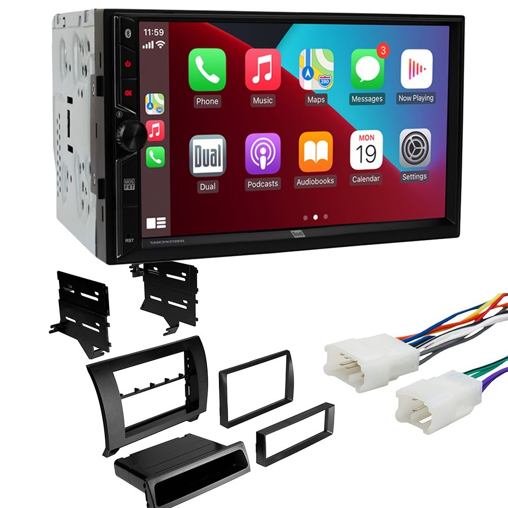 Dual 7″ Wireless Carplay Car Stereo AM/FM Radio for 2007-2013 Toyota Tundra