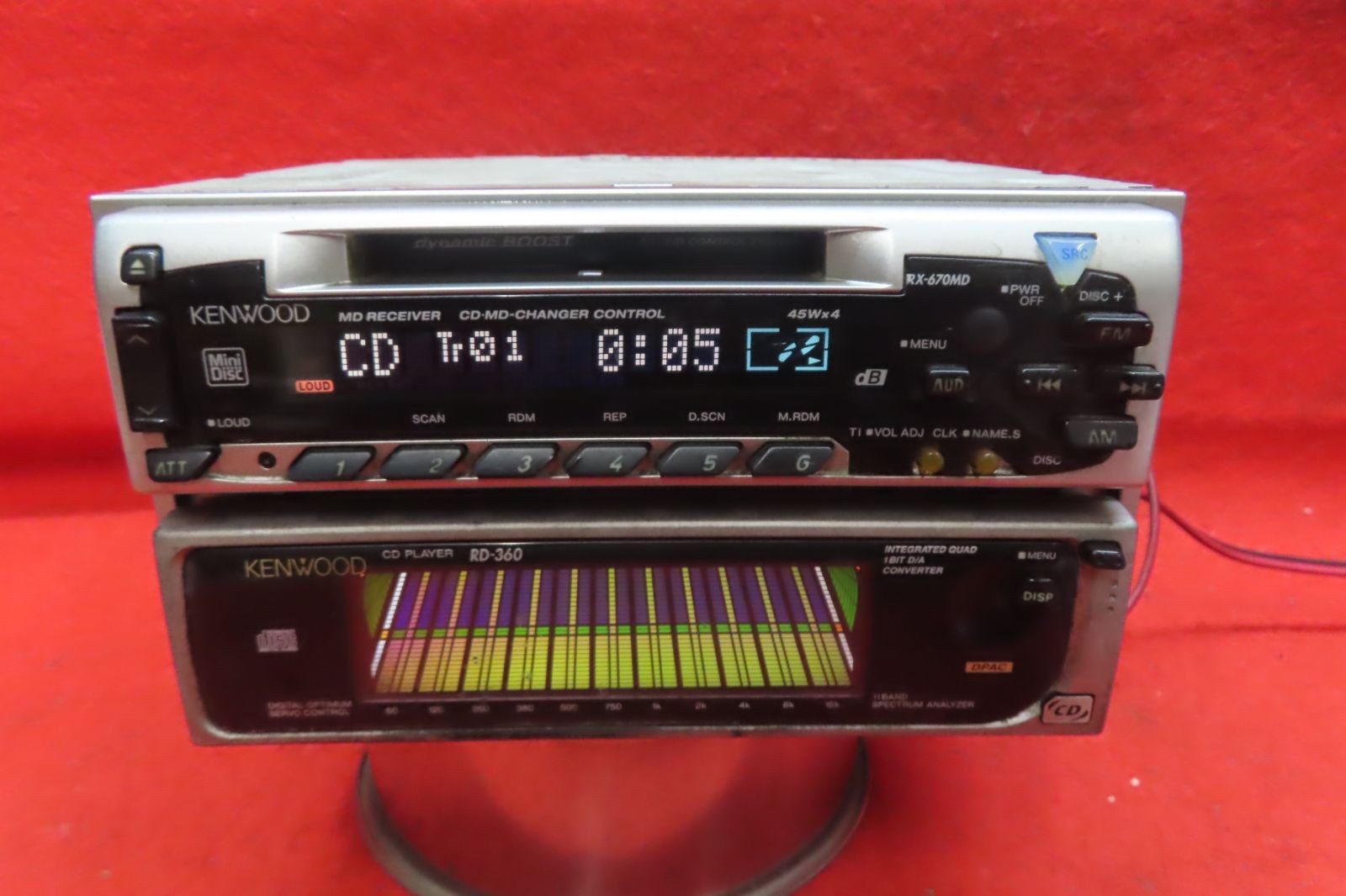 KENWOOD RX-670MD RD-360 2DIN CD Player Car Audio Navigation System Tested