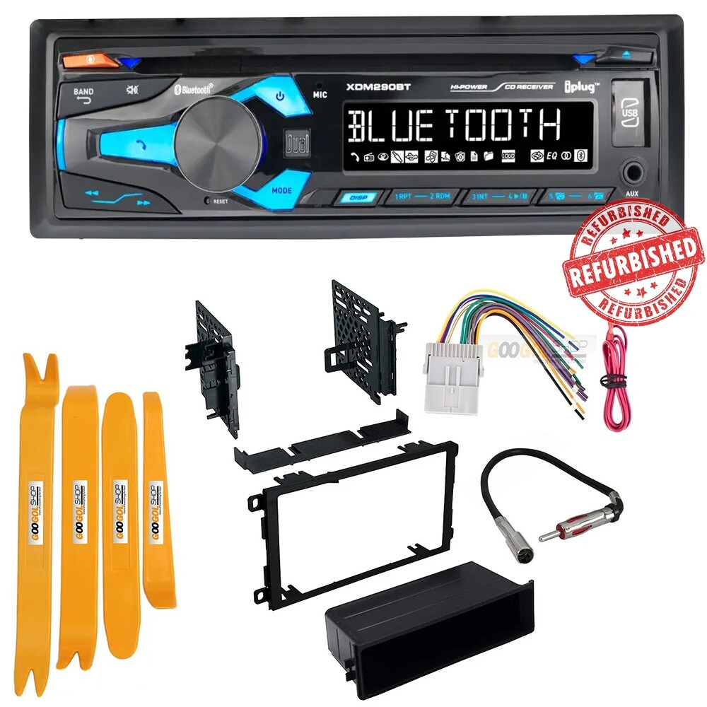 Dual XDM290BT CD Receiver AM/FM Single DIN Car Stereo for 2003-2006 Silverado