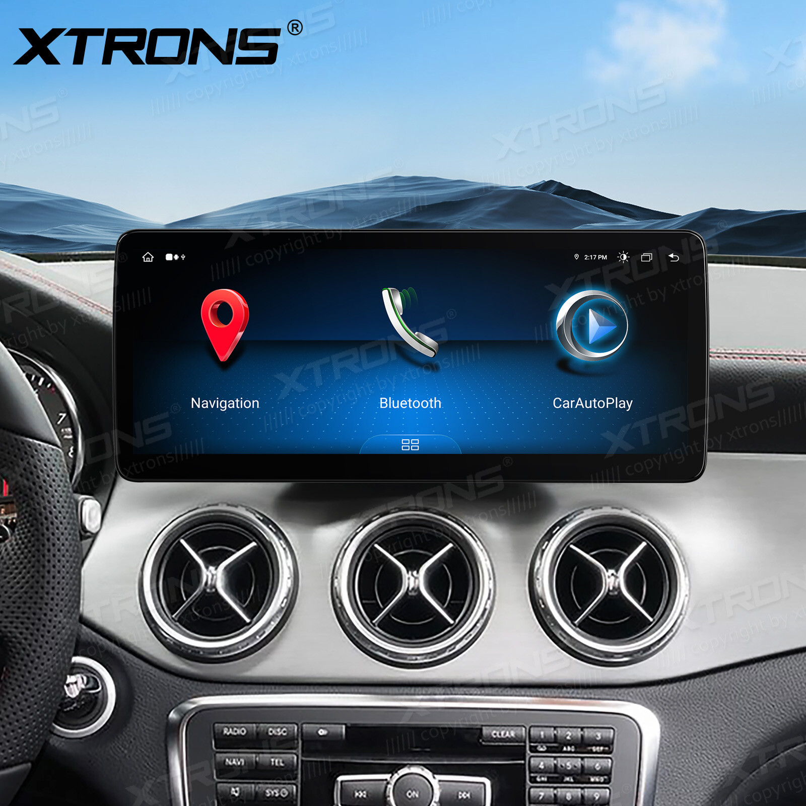 12.3″ Android 13 Car Stereo GPS Navi 4G WIFI CarPlay DSP For Benz W176 X156 W463