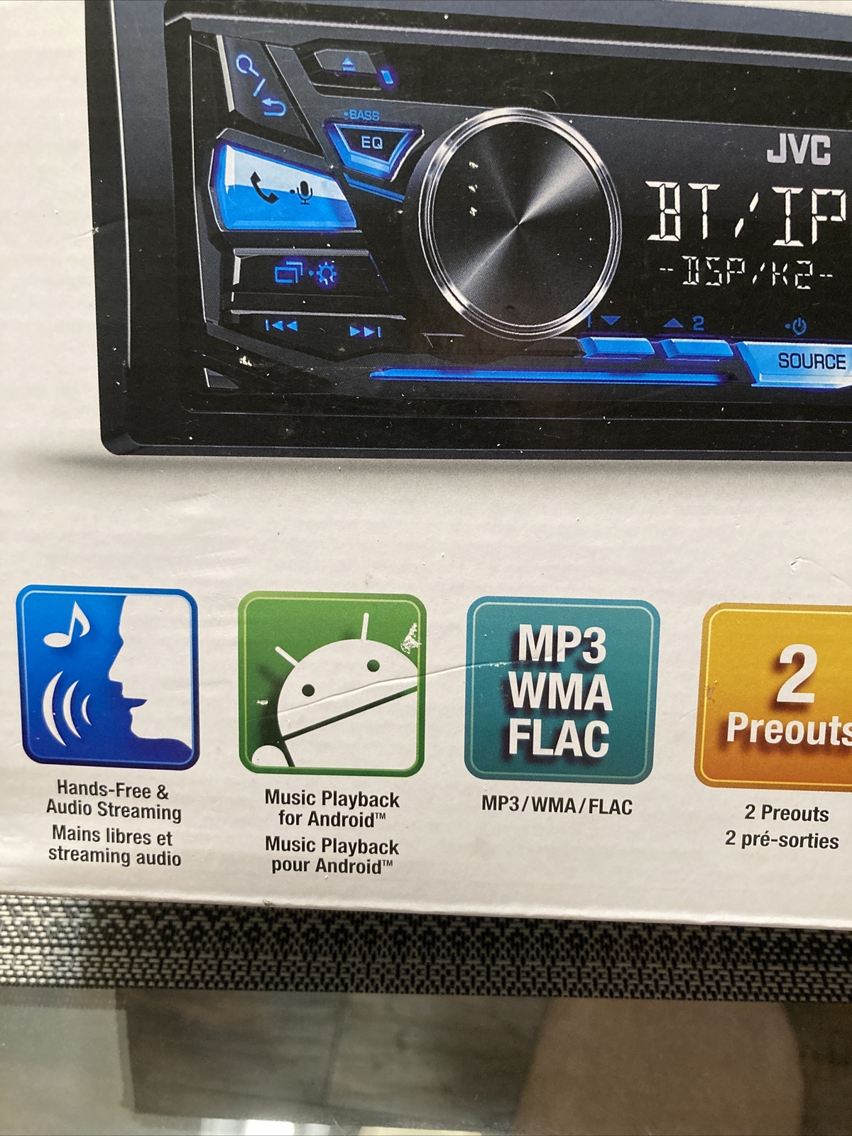JVC KD-R880BT CD Player Bluetooth USB AUX EQ, HF @ AUDIO STREAMING OPEN BOX READ