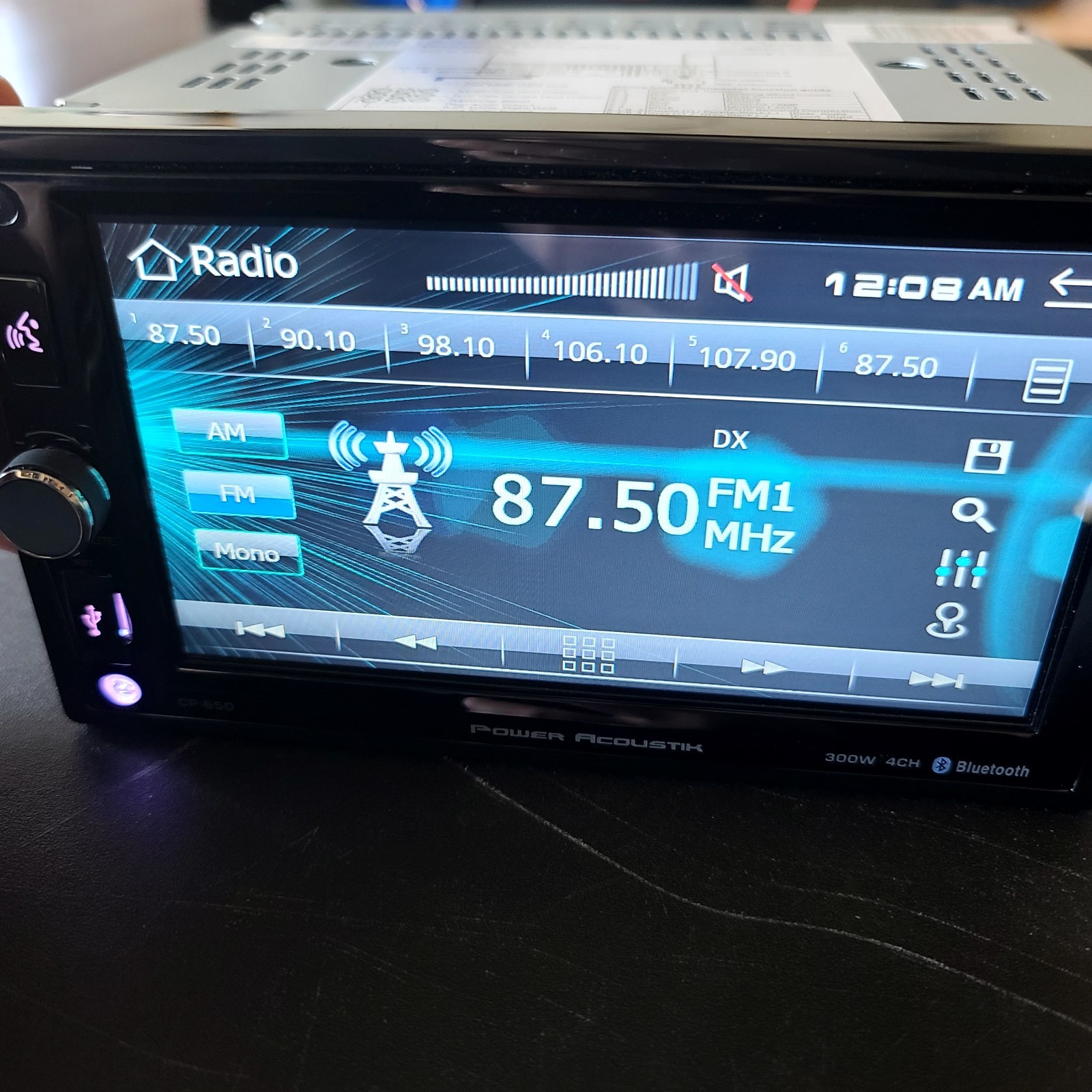 POWER ACOUSTIK CP-650 Double DIN For Parts