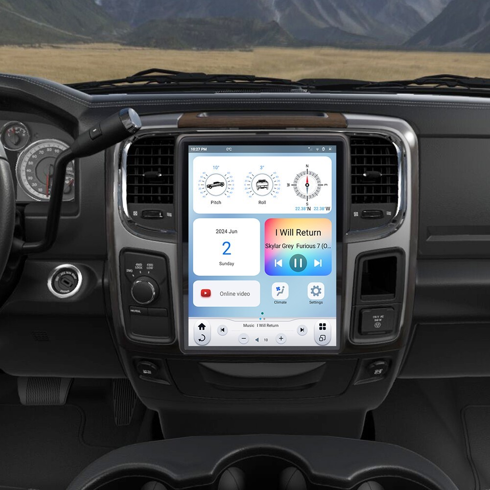 LINKSWELL GEN6 “T” Style Radio for Dodge RAM 2013-2019 Carplay Android Auto GPS