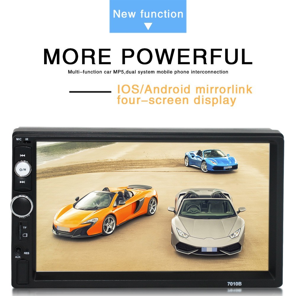7” 2 DIN HD Car MP5 Player CarPlay Touch Screen Bluetooth Stereo Radio FM/AUX