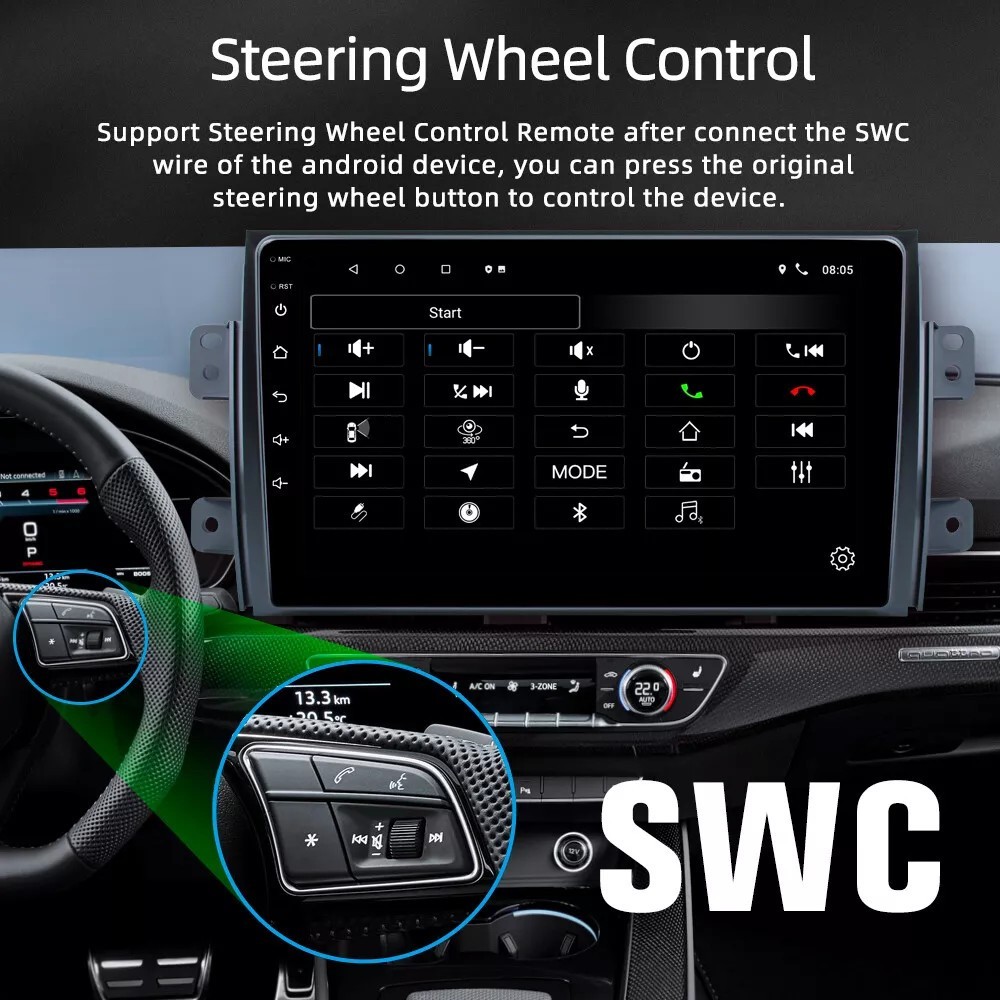 32GB Android BT CarPlay Car Radio Stereo AHD GPS Screen For SUZUKI SX4 2006-2013