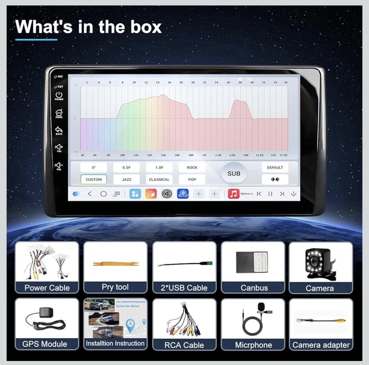 Car Stereo Radio 1999-2003 F150 QLED Touch Screen CarPlay Android Auto