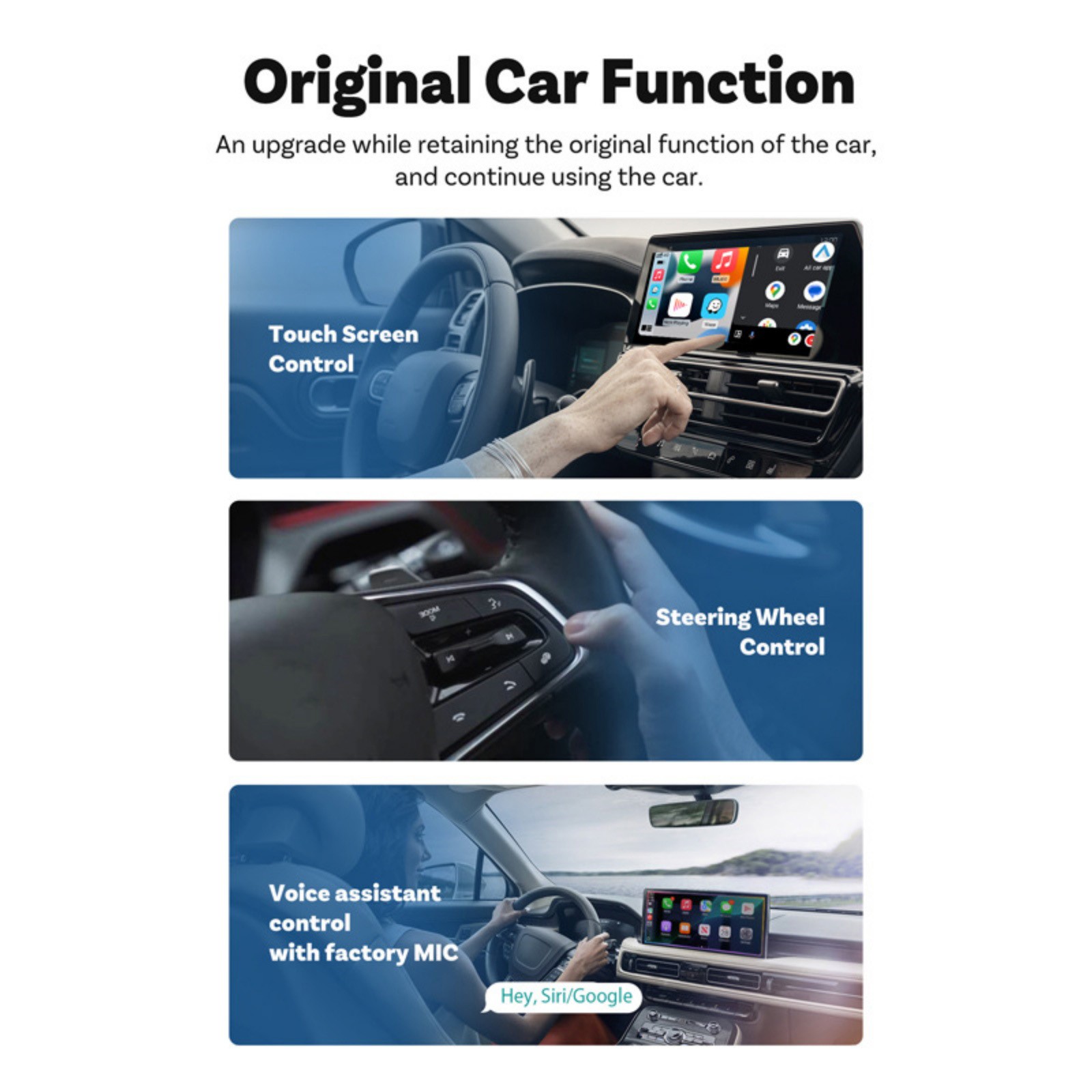 Wireless for CarPlay Dongle for Android Auto USB Adapter Bluetooth 4.2 Connector