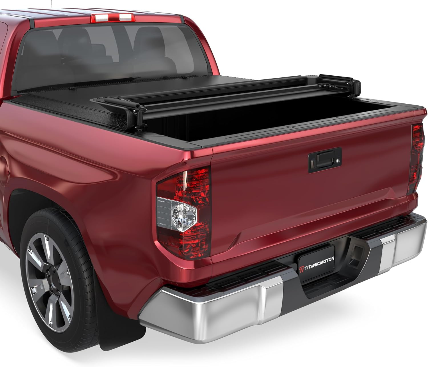 5.5FT Soft Quad Fold Truck Bed Tonneau Cover Compatible for 2014-2026 Toyota Tun