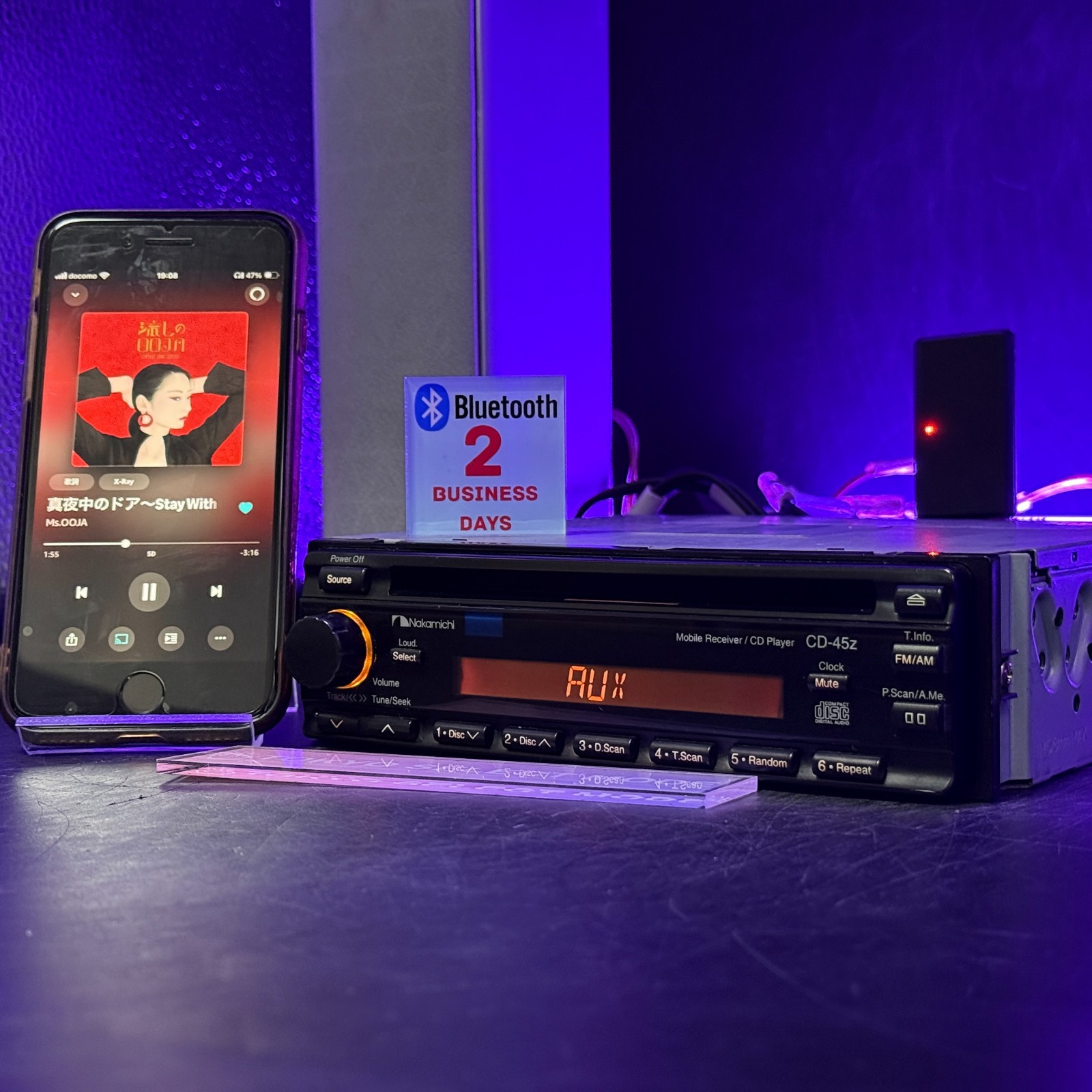 Nakamichi CD-45z 1DIN Car Audio CD Player Added Bluetooth Vintage JDM In Stock