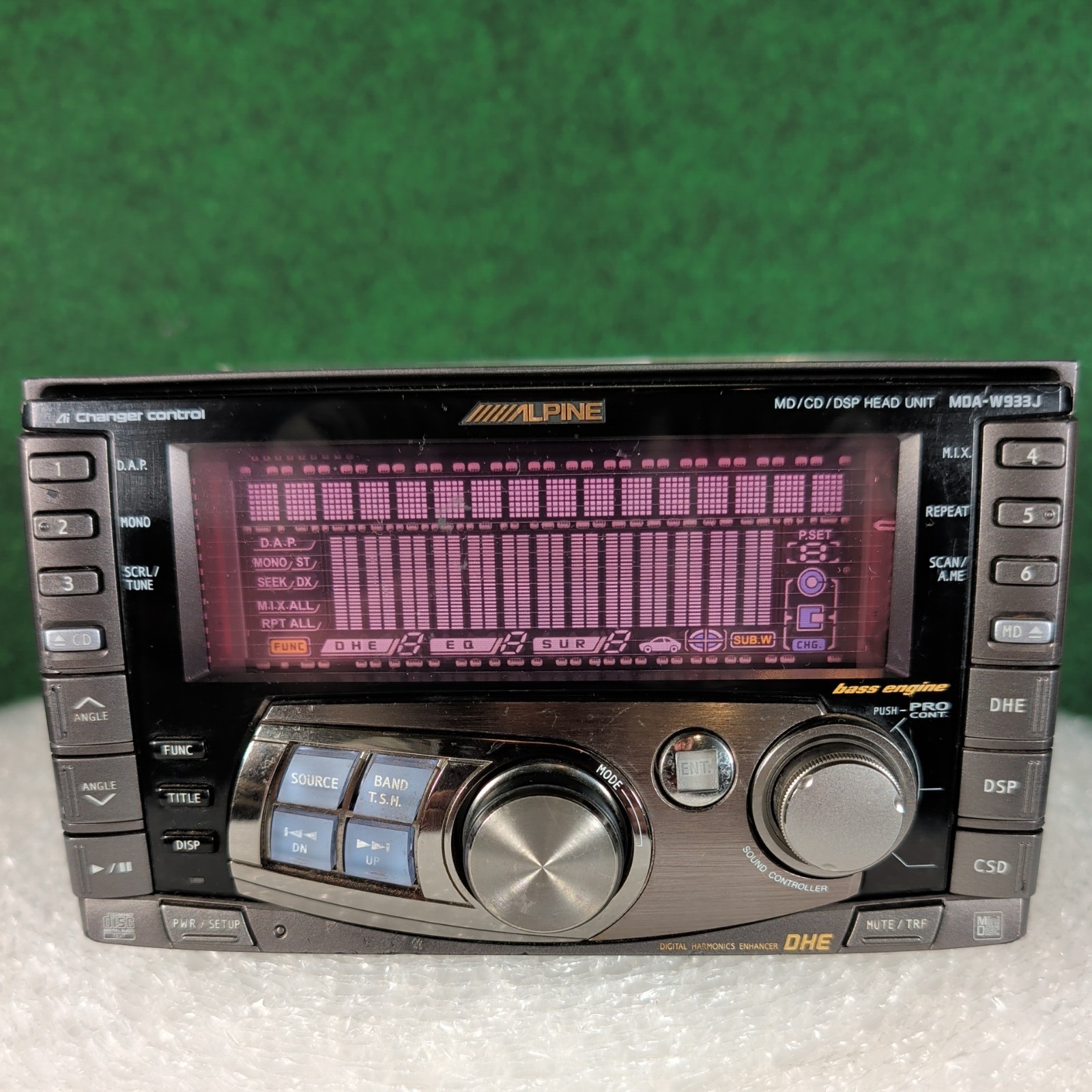 ALPINE MDA-W933J 2DIN Car Audio CD MD Player JDM DSP Tested