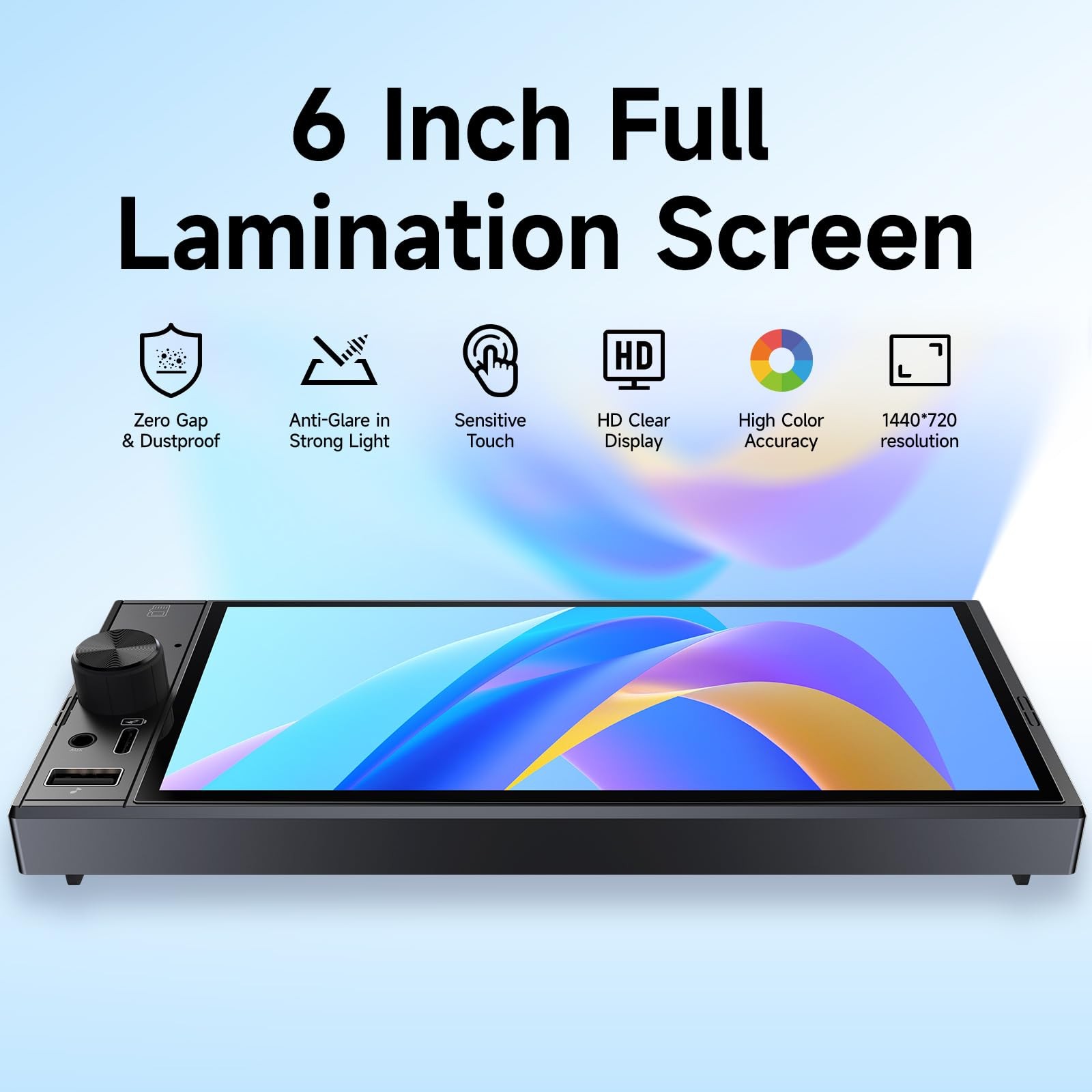 Single Din Car Stereo with Carplay Android Auto,6 Inch in-Cell Touch Screen,…