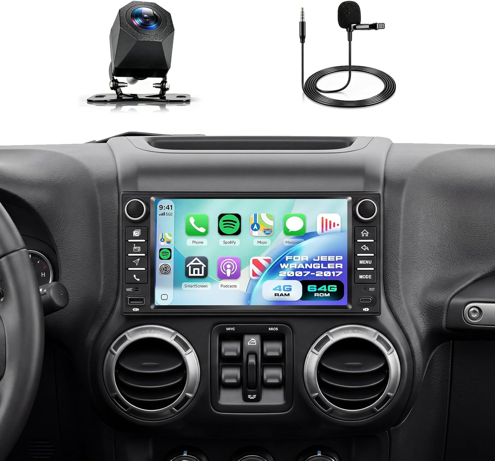Car Stereo Android Touchscreen for Jeep Wrangler Patriot Grand Cherokee Cherokee