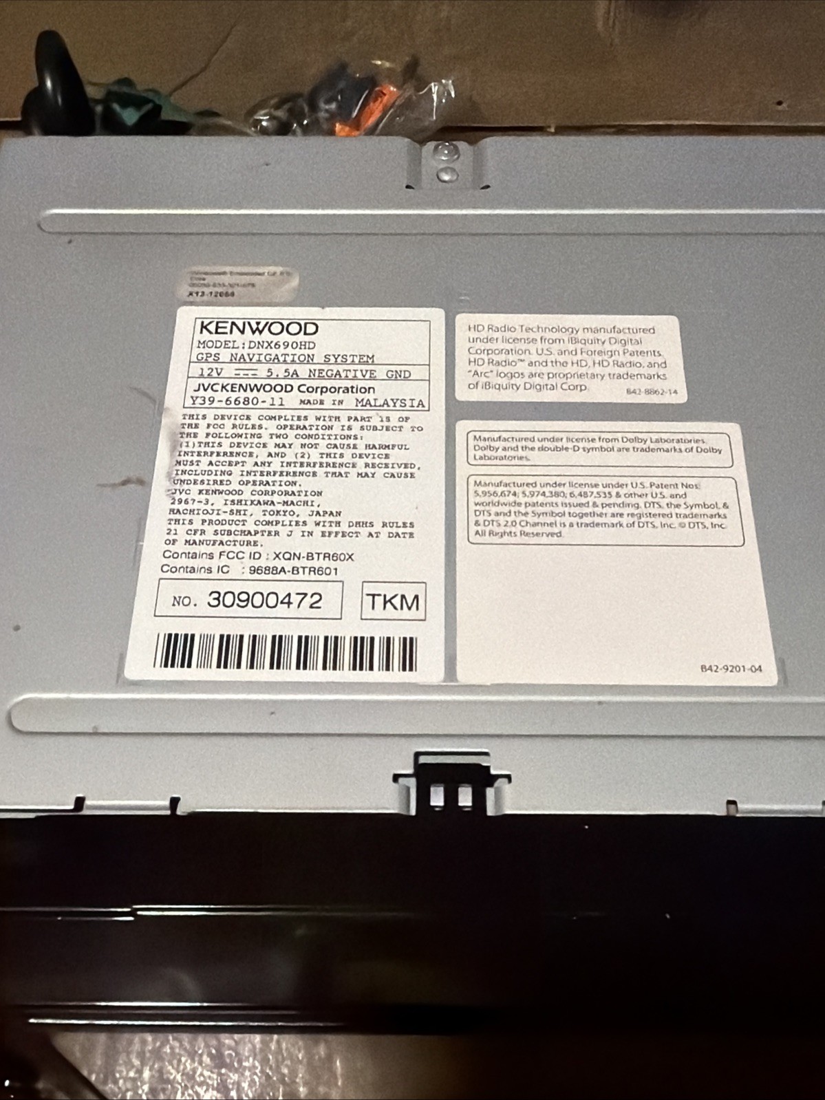 Kenwood DNX690HD Excelon 6.1 FOR PARTS OR REPAIR NOT WORKING