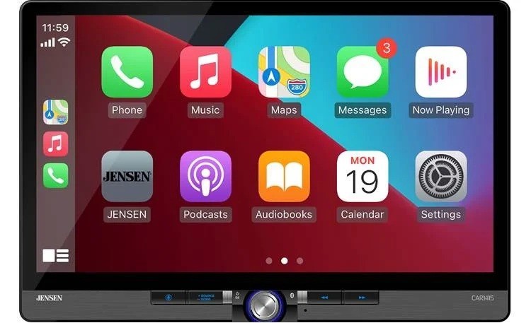 NEW Jensen CAR1415 1DIN Digital Media Car Stereo-14″ Screen-CarPlay-Android Auto