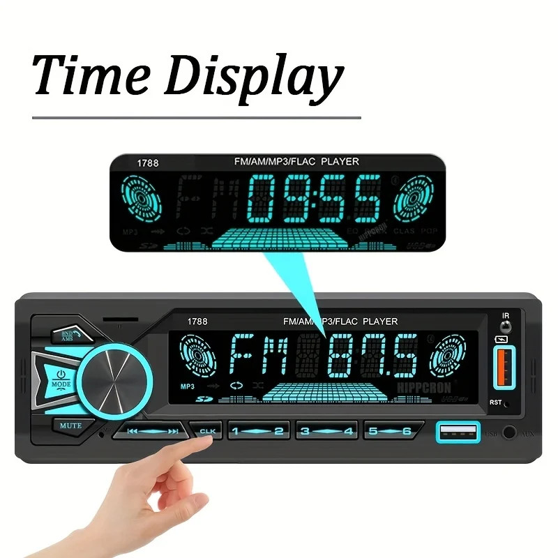 Car Stereo Single 1 DIN Radio Mp3 Player Bluetooth FM AUX IN USB TF SD Head Unit