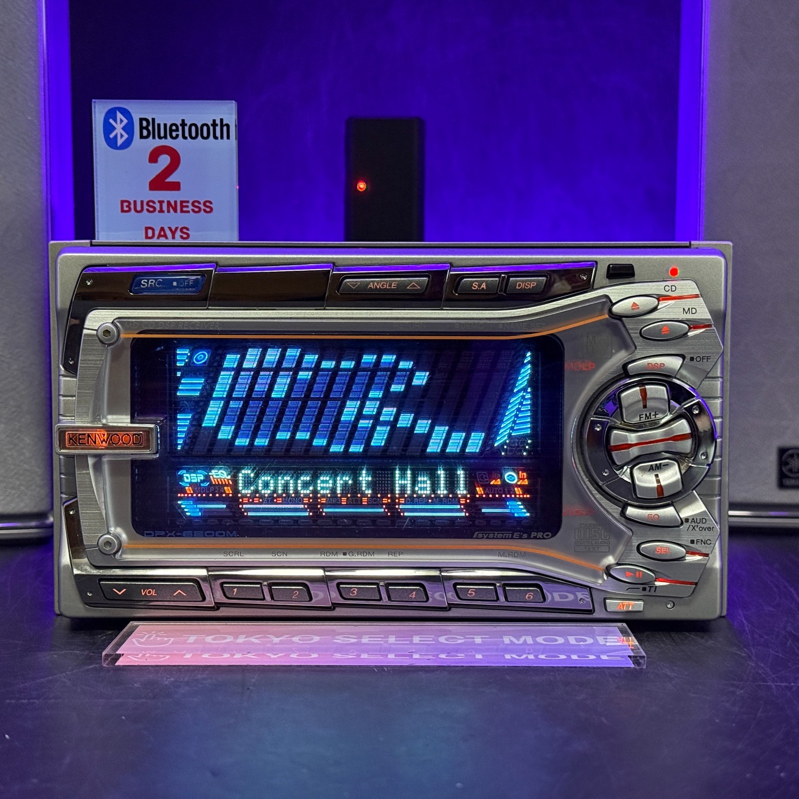 Kenwood DPX-6200M 2DIN CD MD Car Audio Added Bluetooth JDM DSP Tested In Stock