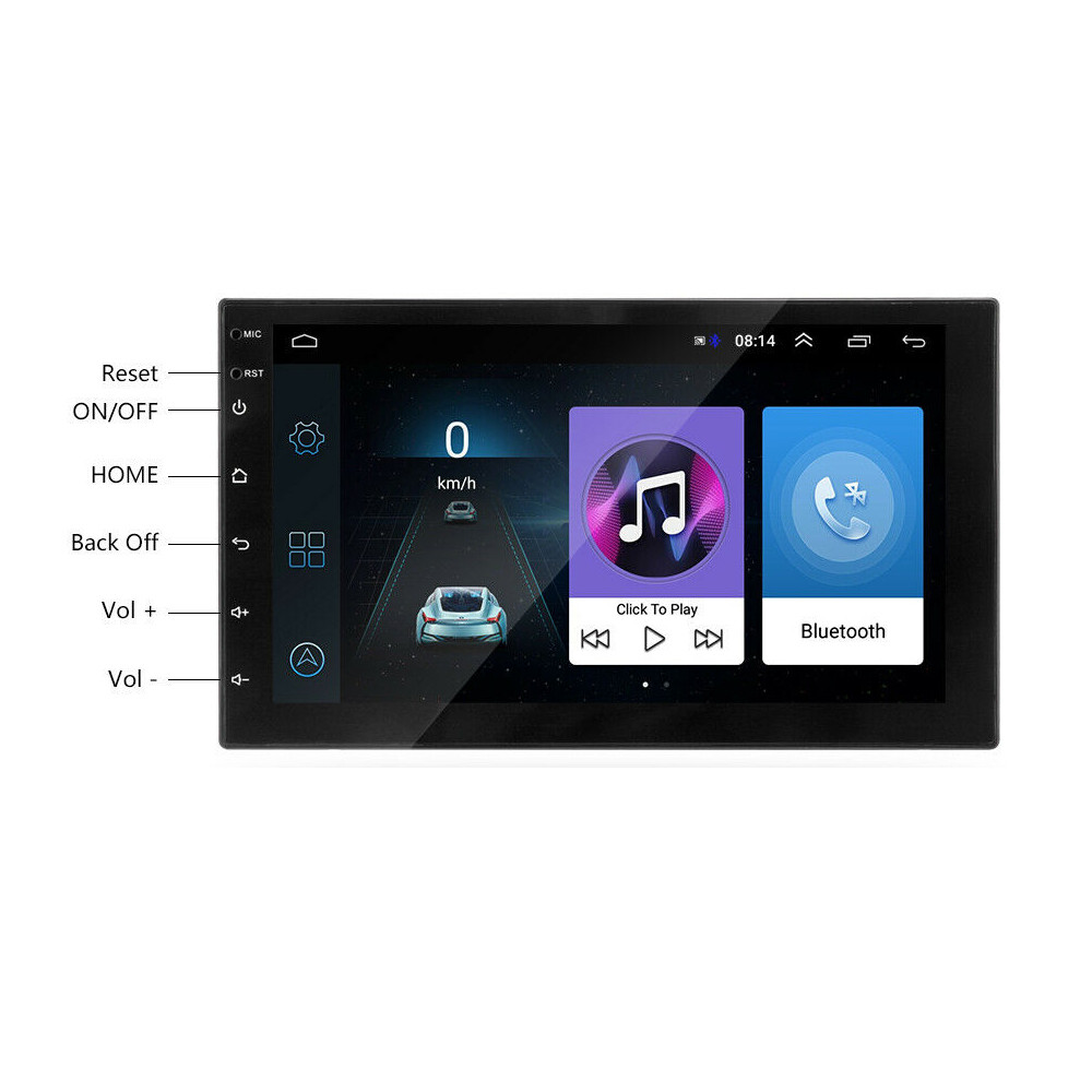 7Inch HD Android 11 Double 2Din Car Radio Stereo GPS Navigation FM BT Wifi OBD2