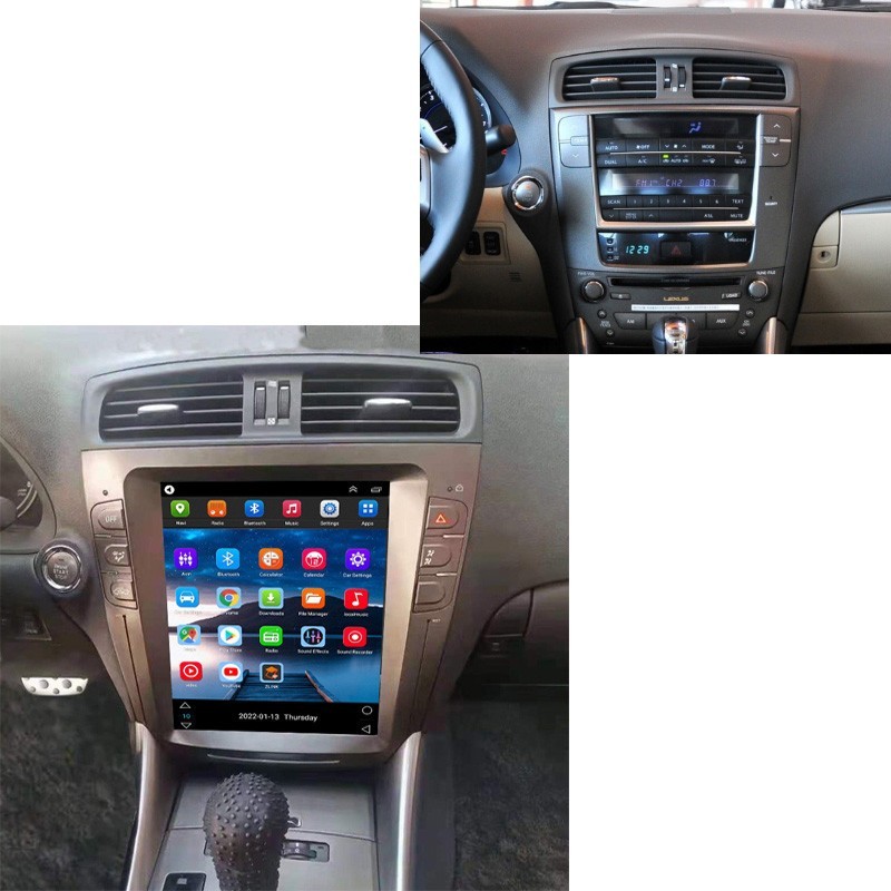 10.4″ Android 13 Car Radio GPS Carplay Screen Navigation For lexus IS250 IS350