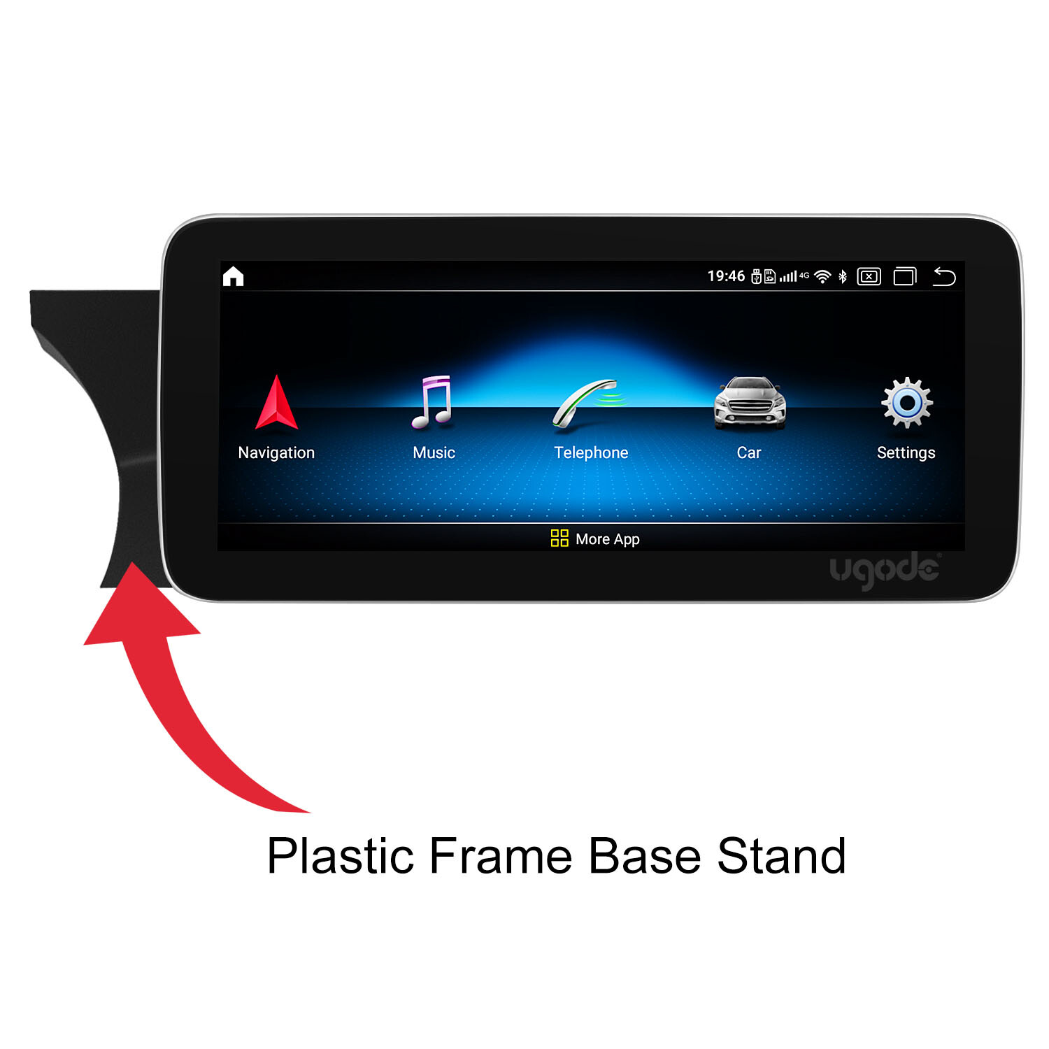 Ugode Plastic Frame Base Stand Bracket for 12.3inch Benz C W204 Screen LHD