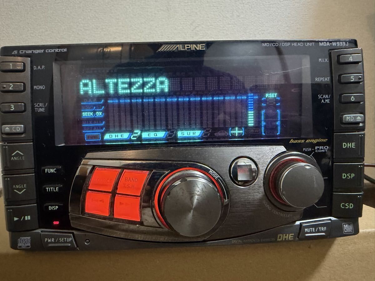 Tested ALPINE MDA-W933J 2DIN CD MD Player Car audio DSP Graphic Equalizer JDM