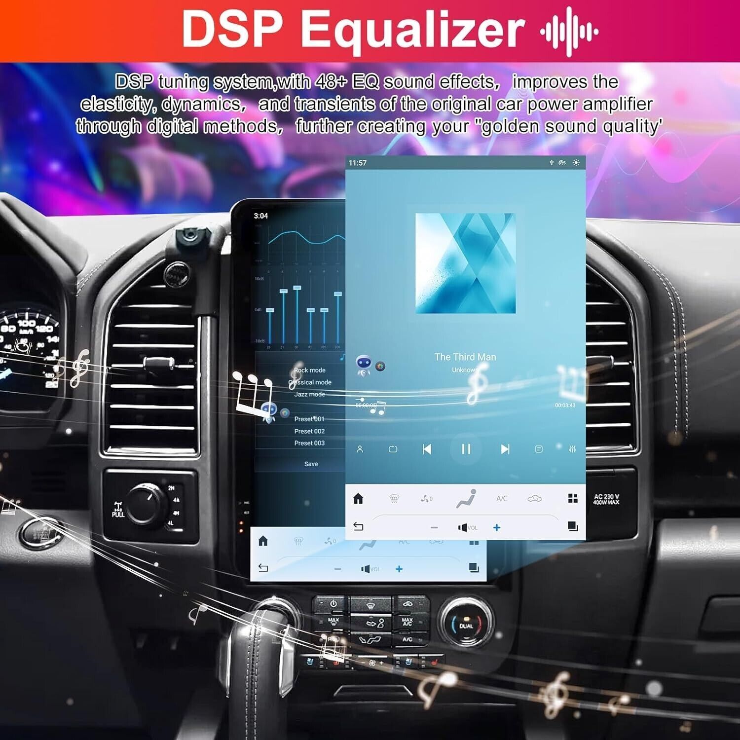 14.4″HD Car Radio GPS Navigation Android Carplay 8+128GB For Ford F150 2015-2021