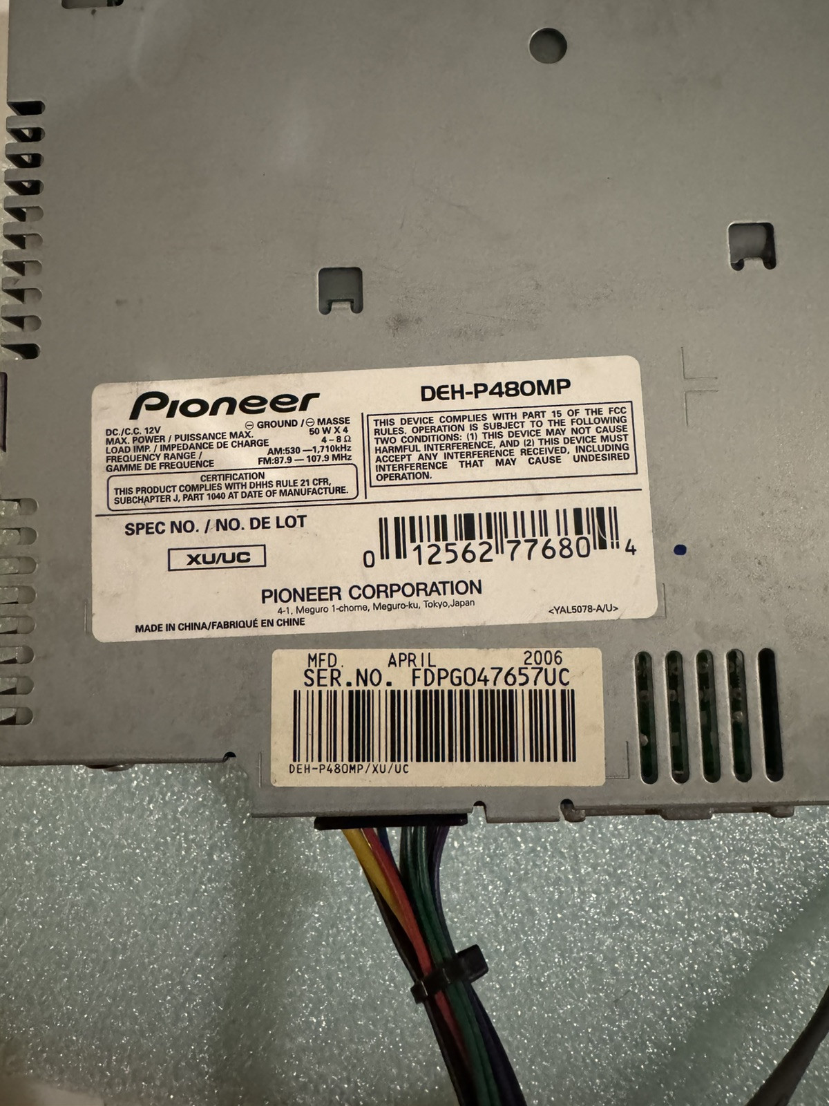 🔥RARE PIONEER PREMIER DEH-P480MP CD PLAYER