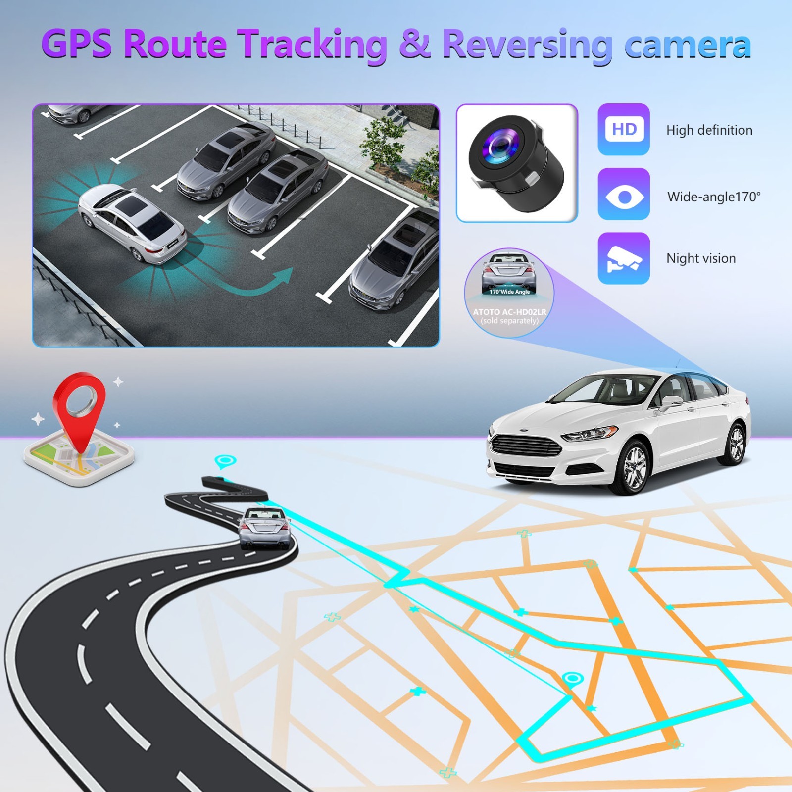 For 2015-2020 Ford Mustang Apple Carplay Car Stereo Radio GPS WIFI with Camera
