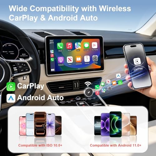 2-in-1 CarPlay & Android Auto Adapter – CarPlay Dongle Convert – Black