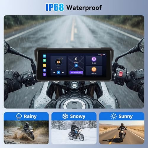 Android CarPlay Screen for Motorcycle, 8.1 inch IPS Portable P1-Android