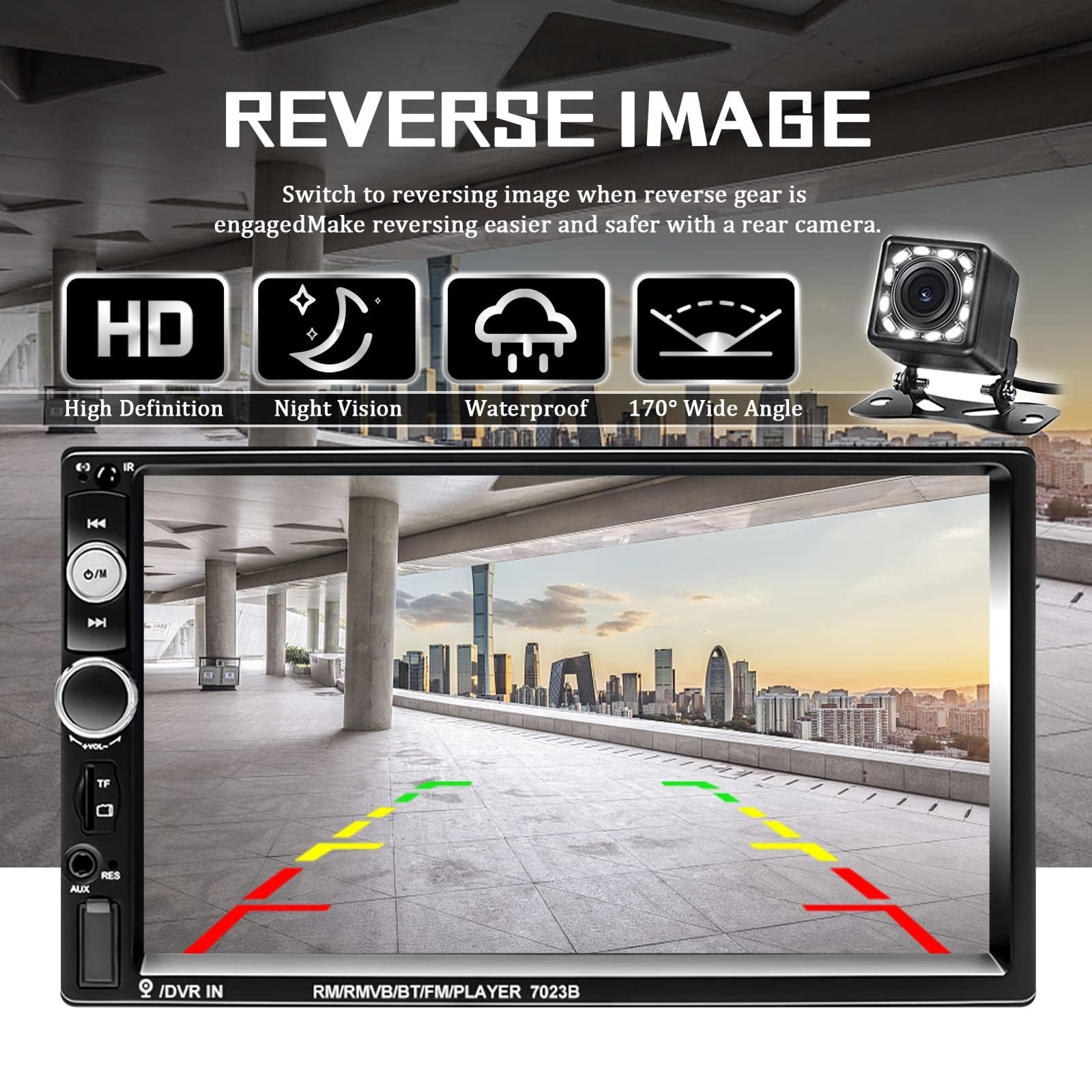 Car Stereo 2 Din Car Radio 7″ MP5 Player with HD Touch Screen Digital Display…