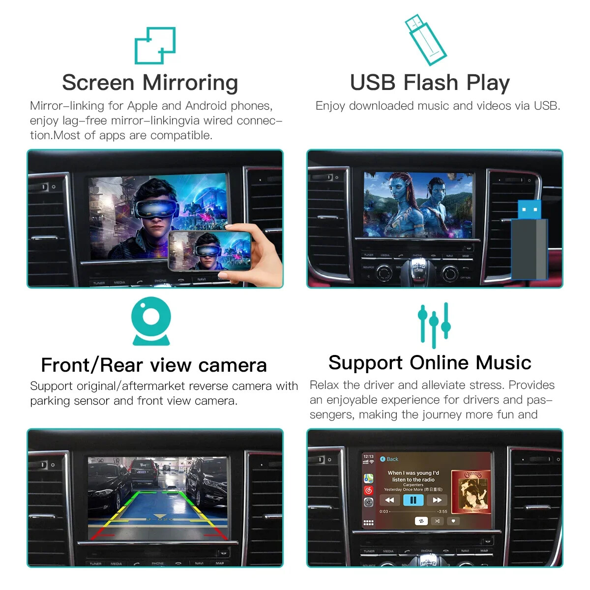 Wireless Carplay Android Auto for Porsche PCM3.1/4.0 Panamera Cayenne Module