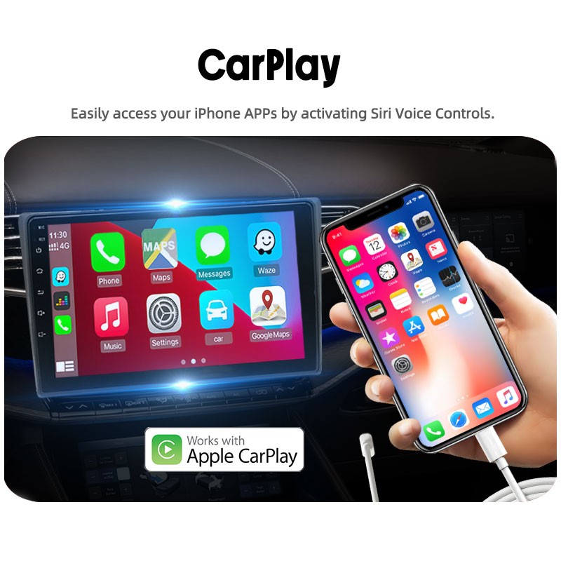 Android 10 Car Radio 9 Inch 2Din Toyota Corolla 2009-2013 CarPlay, Bluetooth GPS