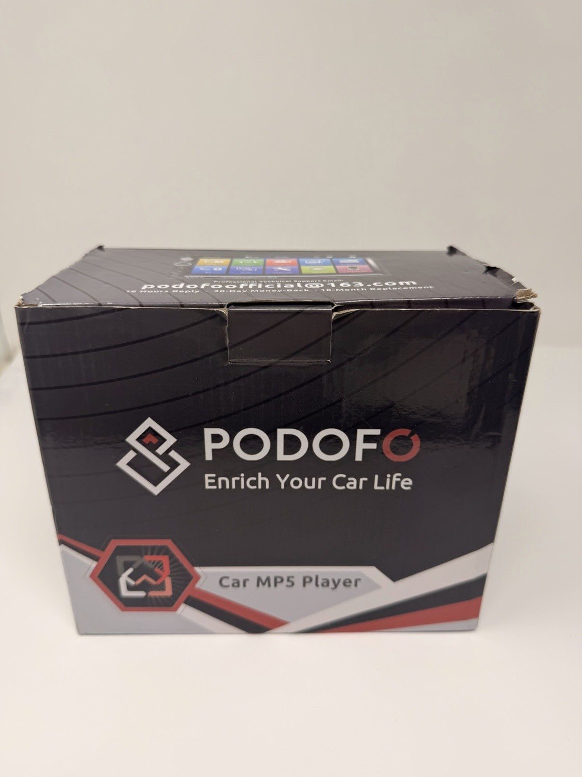 Podofo Car MP5 Player Black 7″ Touch Screen Rear View Camera Input W/ Manual