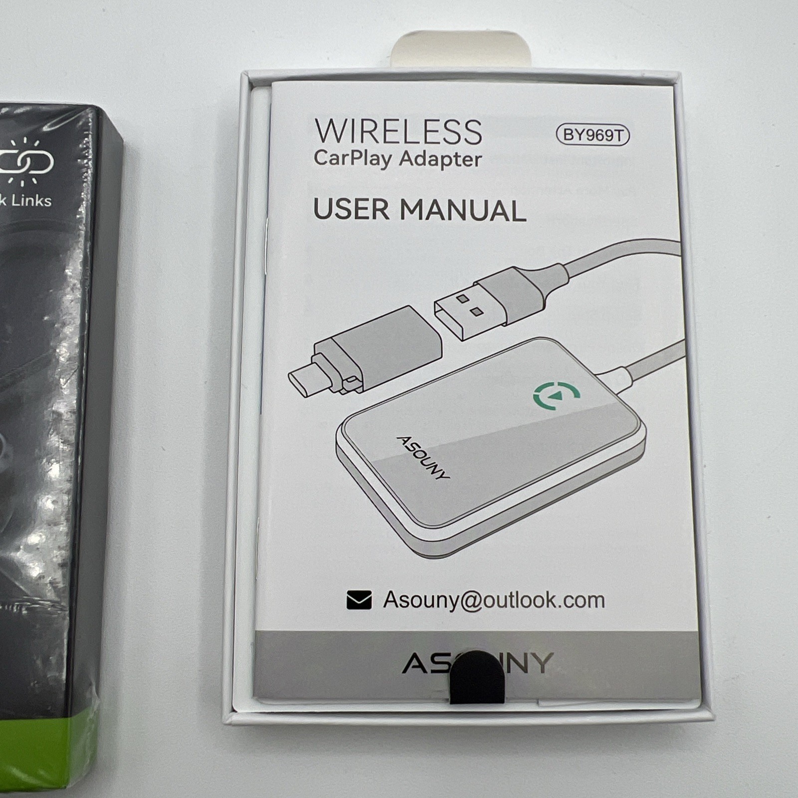 Asouny Quick Links BY969T Wireless Carplay Adapter Wired to Wireless